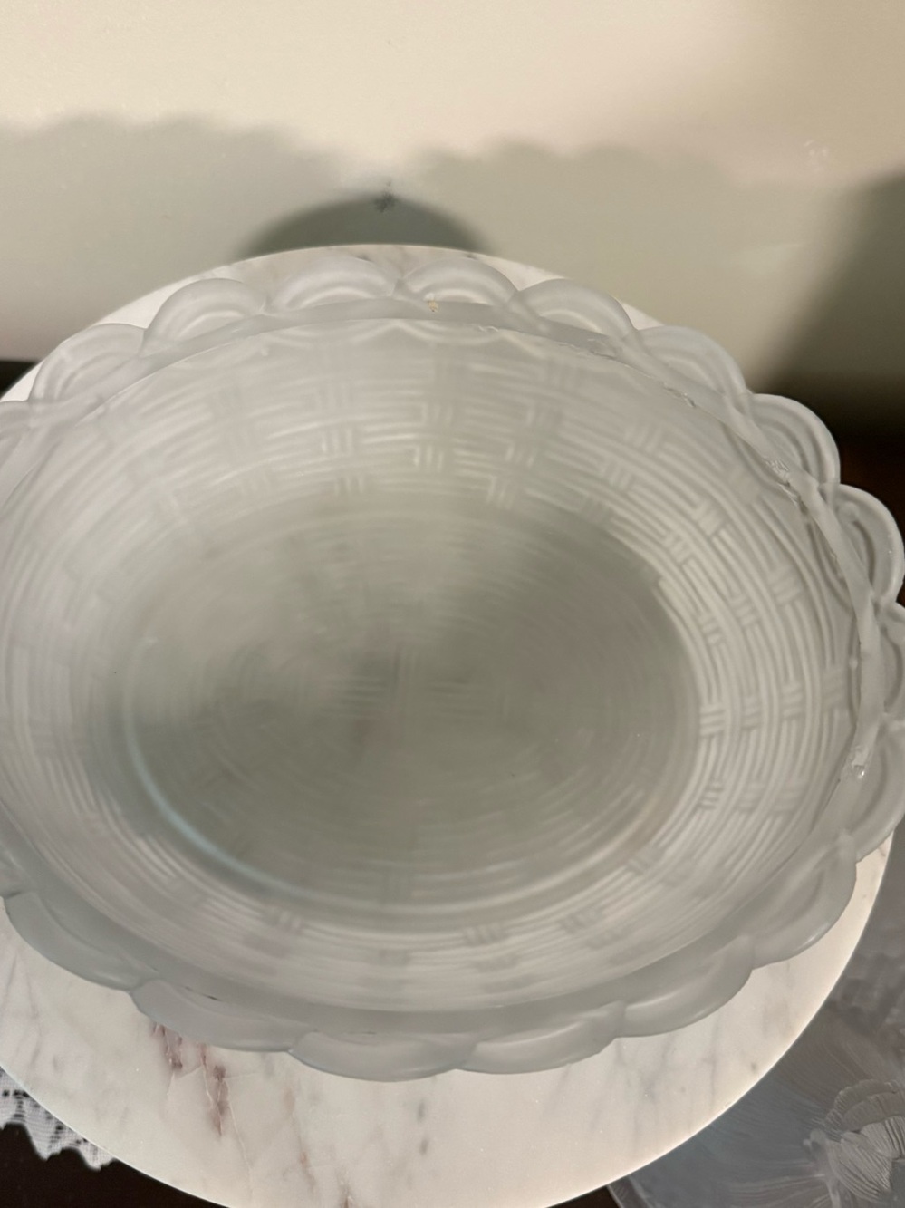 Vintage Clear with Uranium Green Glass Hen on Nest Decorative Bird Dish - Picture 8 of 8
